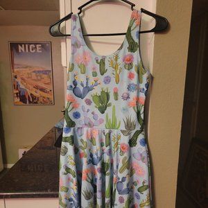 CRAZY PLANT LADY SCOOP SKATER DRESS (M) (LIMITED/SOLDOUT)